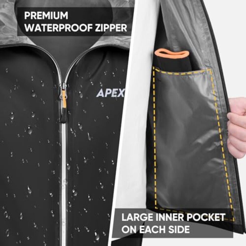 Lightweight Waterproof Rain Jacket Packable Refle… - image 5